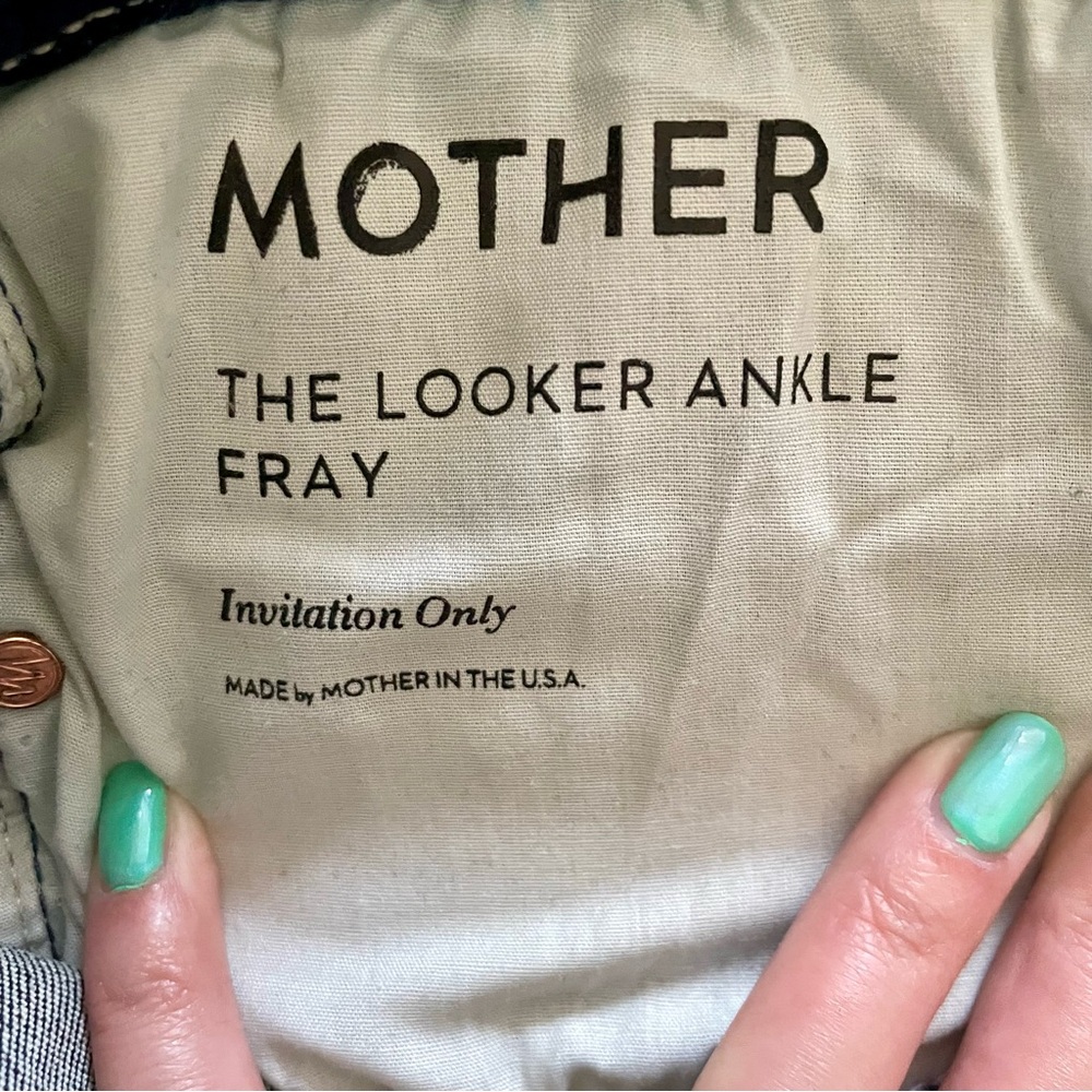 Mother Denim Jeans The Looker Ankle Fray Invitation Only Dark Wash Women’s Sz 28 - Picture 3 of 12